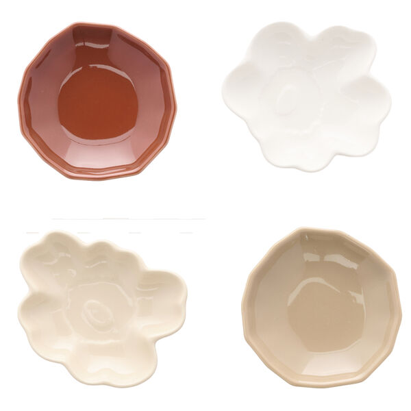 Unikko & Kivet Tallerken 4-pk Light Brown / Kastanje