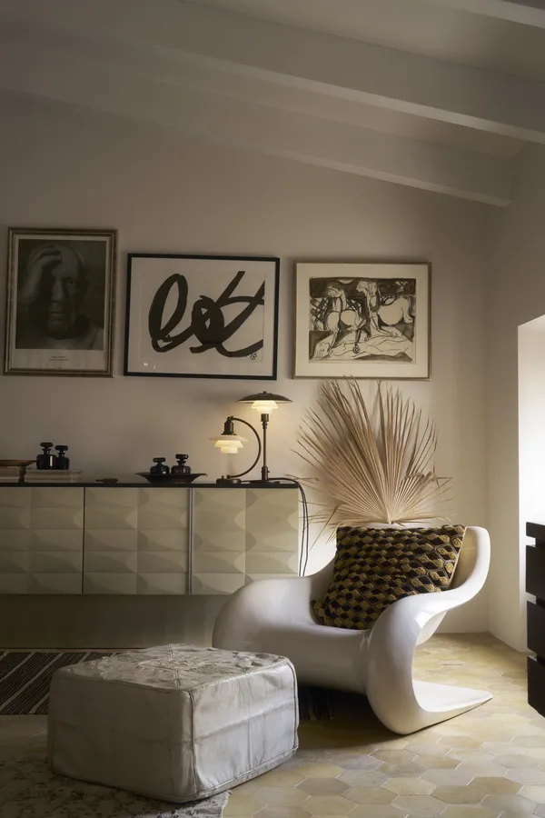 PH 2/2 Luna Bordlampe Aged Brass / Opalglass