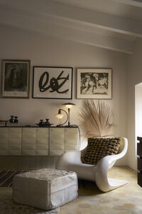 PH 2/2 Luna Bordlampe Aged Brass / Opalglass