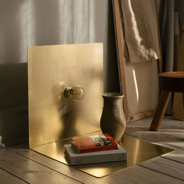 90° Gulvlampe Messing