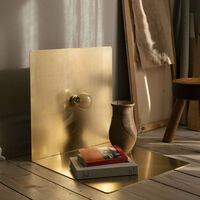 90° Gulvlampe Messing