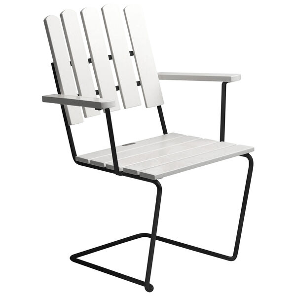 Lepotuoli A2 White lacquered Tammi / Musta