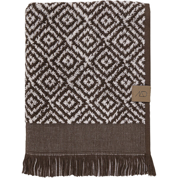 Morocco Håndklæde 35x55 cm 2-pak Offwhite / Chocolate