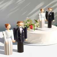 Groom Træfigur H12 cm Blå/Sort / Hvid
