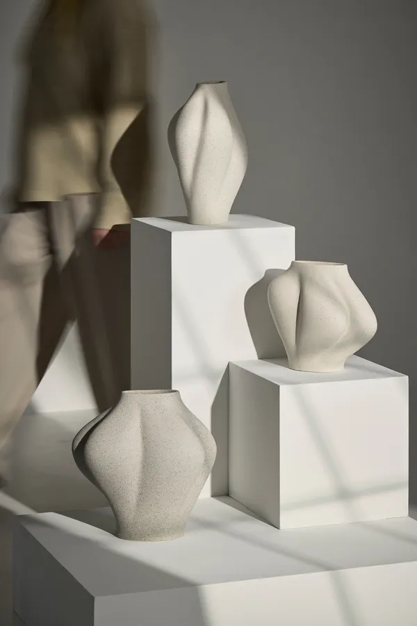 Saltare Vase Ø15 cm Cremefarvet