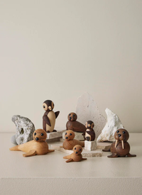 Frost Träfigur Pingvin