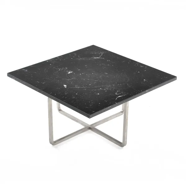 Ninety Sohvapöytä 60x60x30 cm Marquina/Teräs
