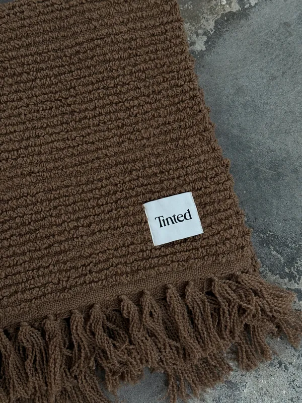 Janzen Wool Plaid Bouclé 130x170 cm Brown