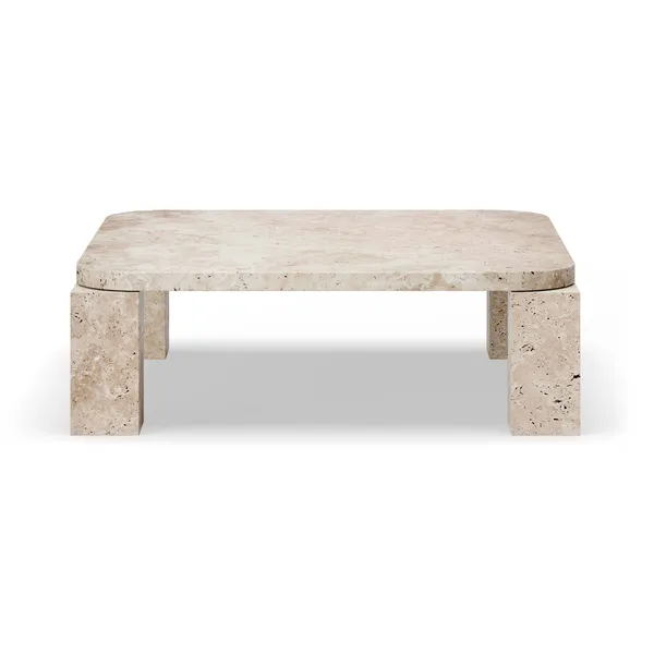 Atlas Soffbord 82x82 cm Unfilled Travertine