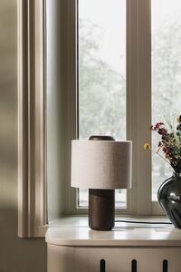 Bosco Bordlampe Mørkbeiset Eik / Beige