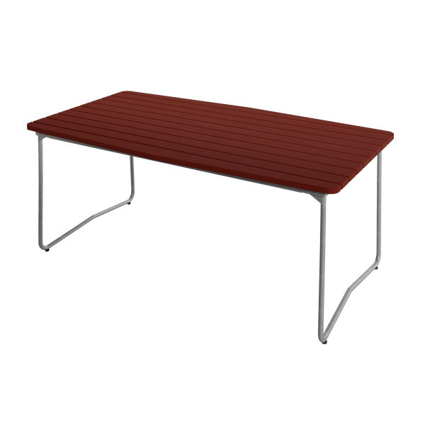 B31 Bord 92x170 cm Mørkerød / Varmgalvanisert Stål
