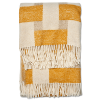 Weave Uldtæppe 130x180 cm Hvidt / Beige / Gult