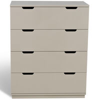 Aoko Kommode med 4 Skuffer Beige