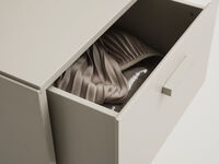 Relief Kommode Høj med Fodstykke Beige
