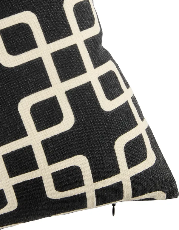 Elegance Kudde 30x70 cm Svart / Vit