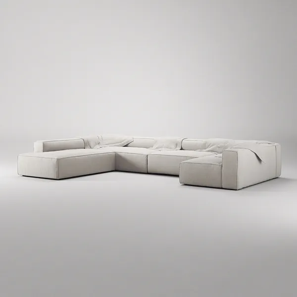 Grand 5-Paikkainen Sohva divaani Vasen Moon White