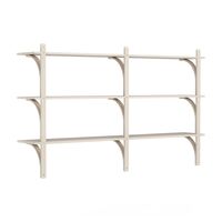 Levi Wall Shelf 180 cm Medium Aluminium / White Pigmented Ash