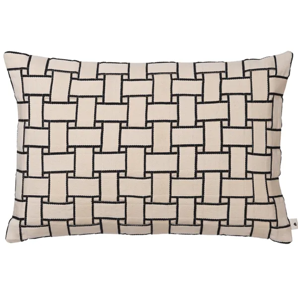 Lattice Kudde 40x60 cm Off-white/Svart