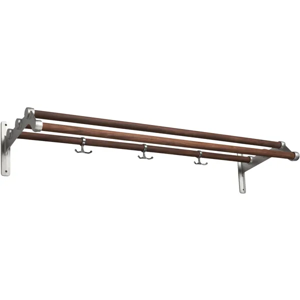 Nostalgi 291 Hattehylle 100 cm Aluminium / Walnut