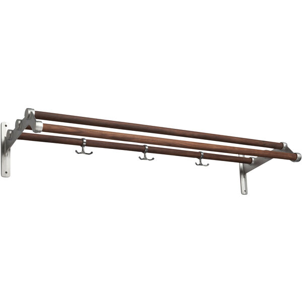 Nostalgi 291 Hattehylde 100 cm Aluminium / Walnut