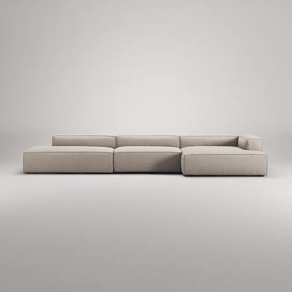 Grand 5-Paikkainen Sohva avoin pää Vasen Sandshell Beige