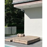 Buckle-Up Sofa Med Belte Utendørs Beige / Sort