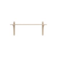 Levi Wall Shelf 90 cm Small Aluminium / White Pigmented Oak