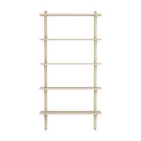 Levi Vägghylla 90 cm Stor Mässing / Naturlack Ask