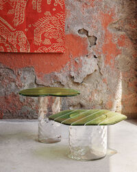Striche Coffee Table Mint Green / Transparent