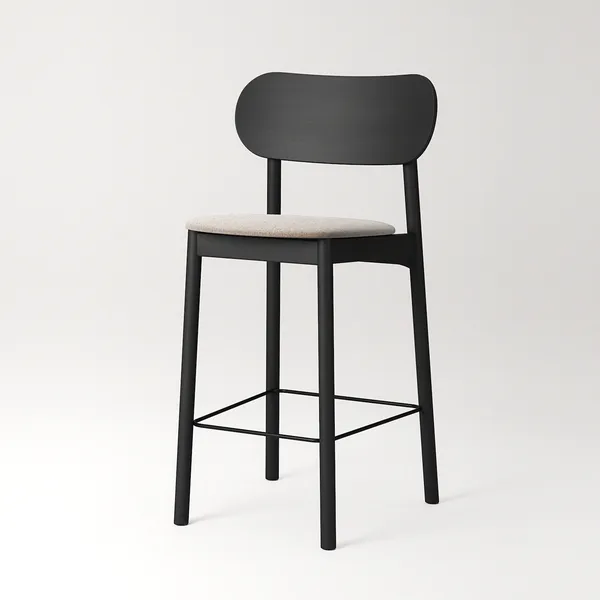 Elephant Barstol Sort / Beige breeze