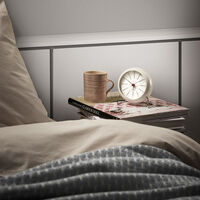 AJ Bordklokke Med Alarm Hvit 11cm