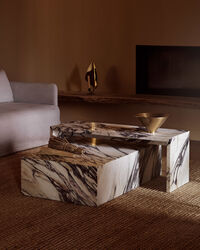 Plinth Low Soffbord 100x60 cm Calacatta Viola Marmor
