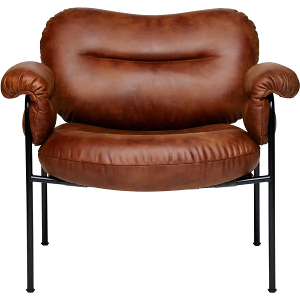 Bollo Loungestol Svarta Ben / Skinn Vintage Ranger