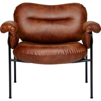 Bollo Loungestol Svarta Ben / Skinn Vintage Ranger