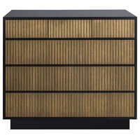 Line Burned Walnut Lipasto 6 Laatikolla Musta