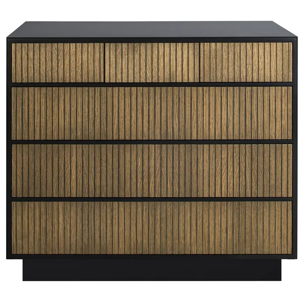 Line Burned Walnut Lipasto 6 Laatikolla Musta