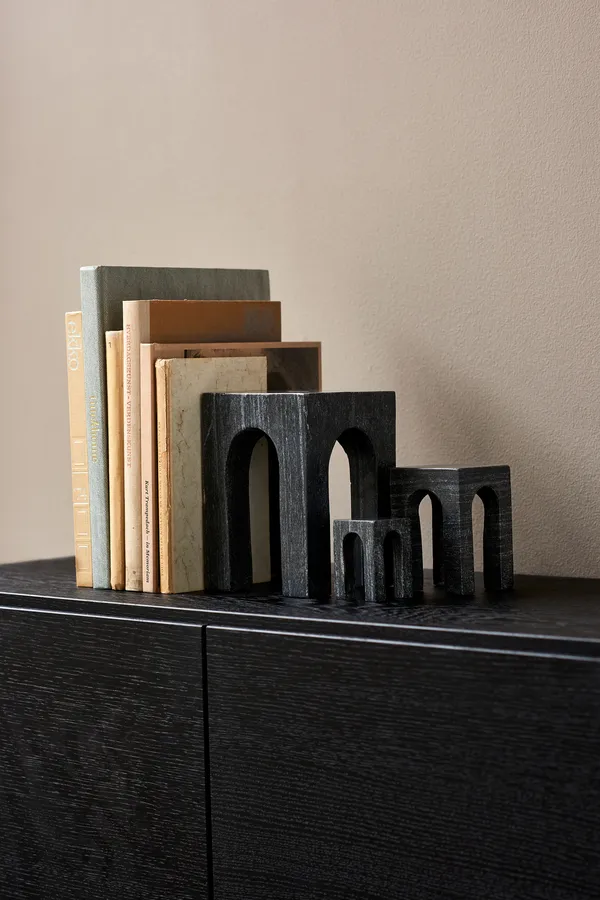 Arkis Bookend Bogstøtte 3 dele Sort