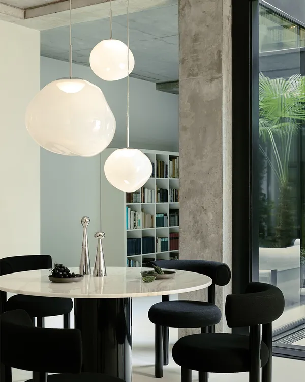 Melt Pendel Stor Opal / Sølv