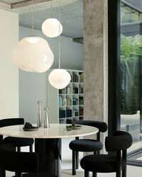 Melt Pendel Stor Opal / Sølv