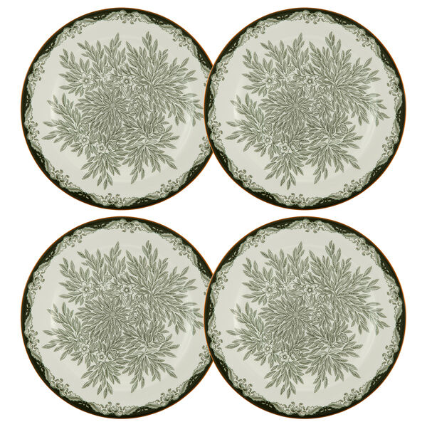 Ostindia Floris Tallerken 27 cm 4-pak Grøn
