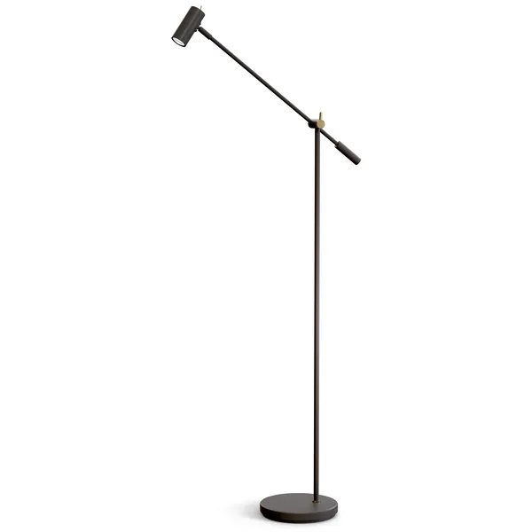 Cato Gulvlampe Matsort / Messing