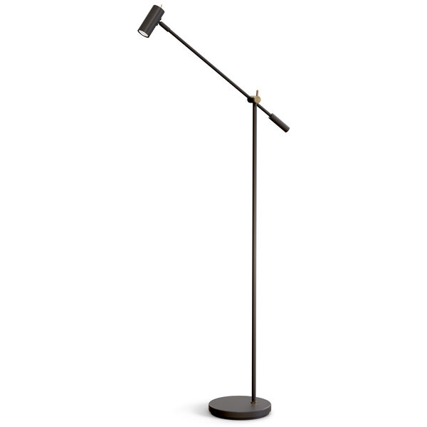 Cato Gulvlampe Matsort / Messing