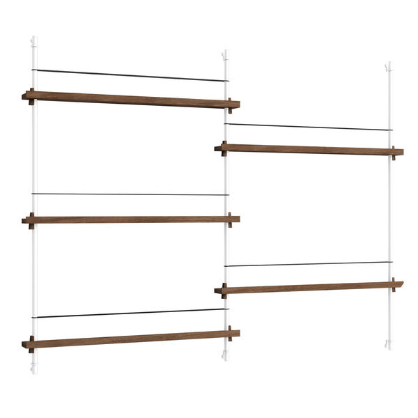 Magazine Hylle 123x162 cm Røkt Eik/Hvit