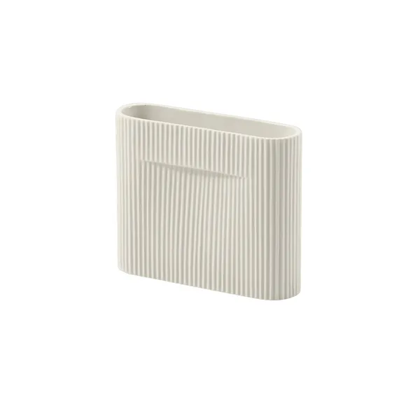 Ridge Vase 165 cm Offwhite