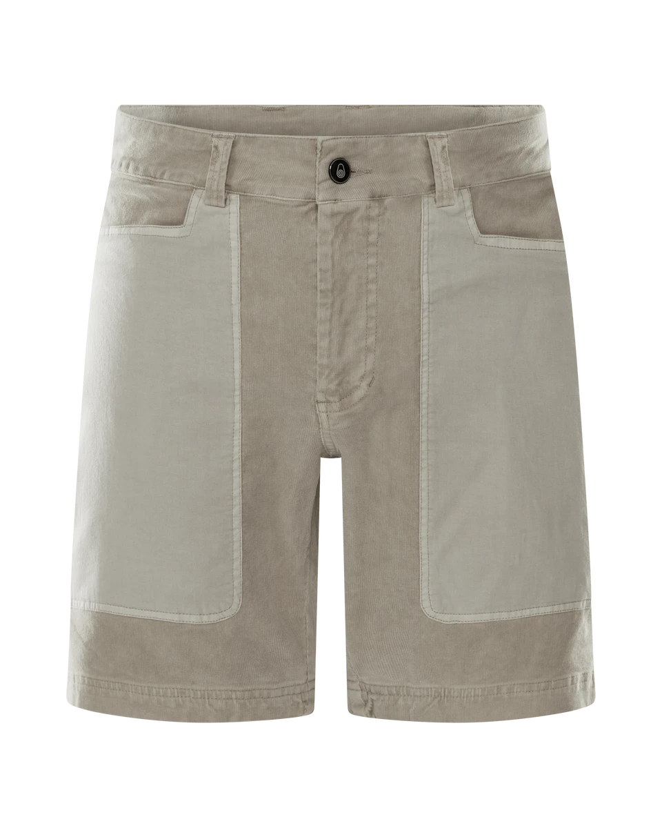 BLOCKED CORDUROY SHORTS