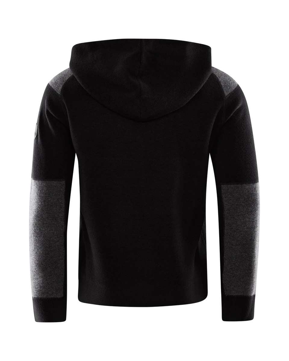 SPINE KNITTED ZIP HOOD