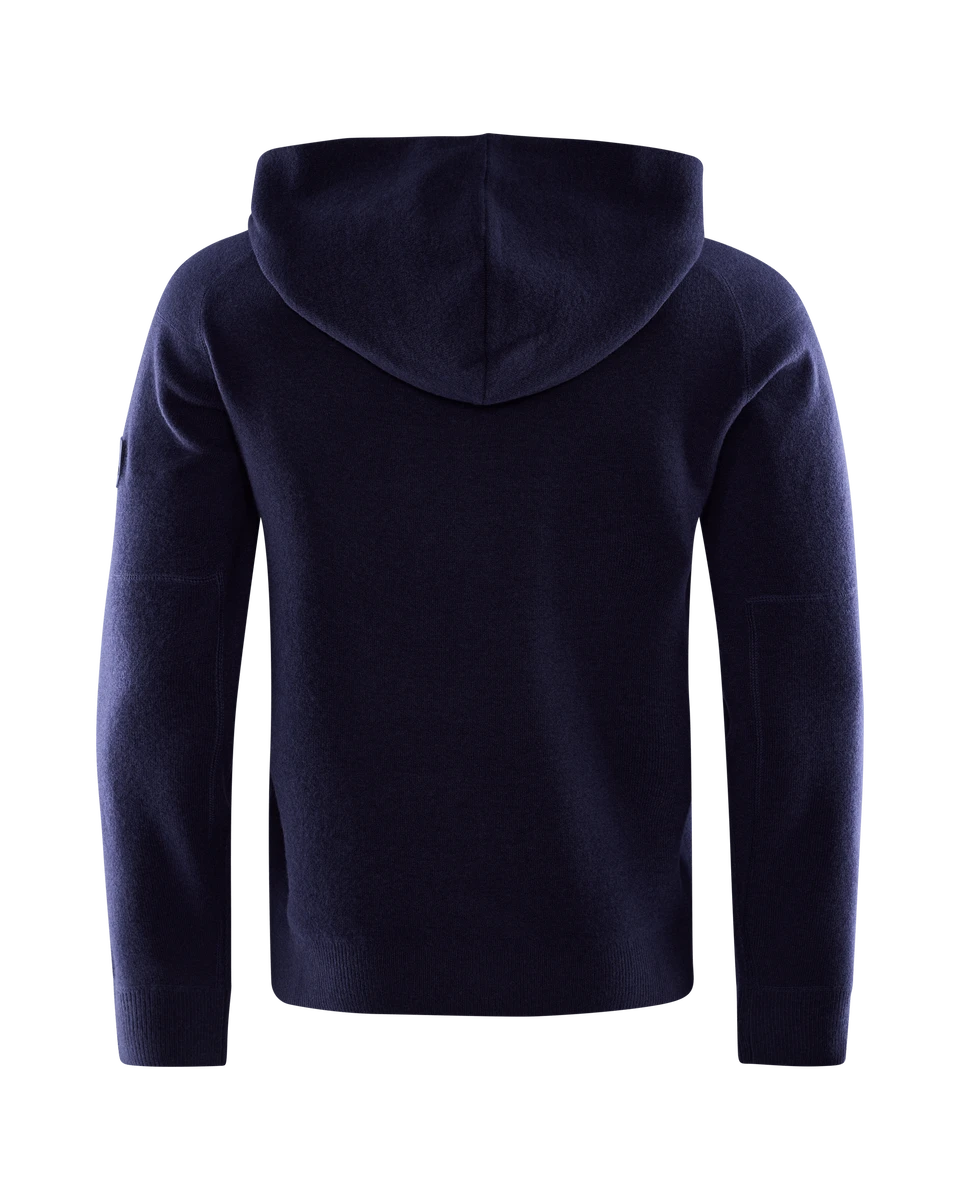 SPINE KNITTED ZIP HOOD