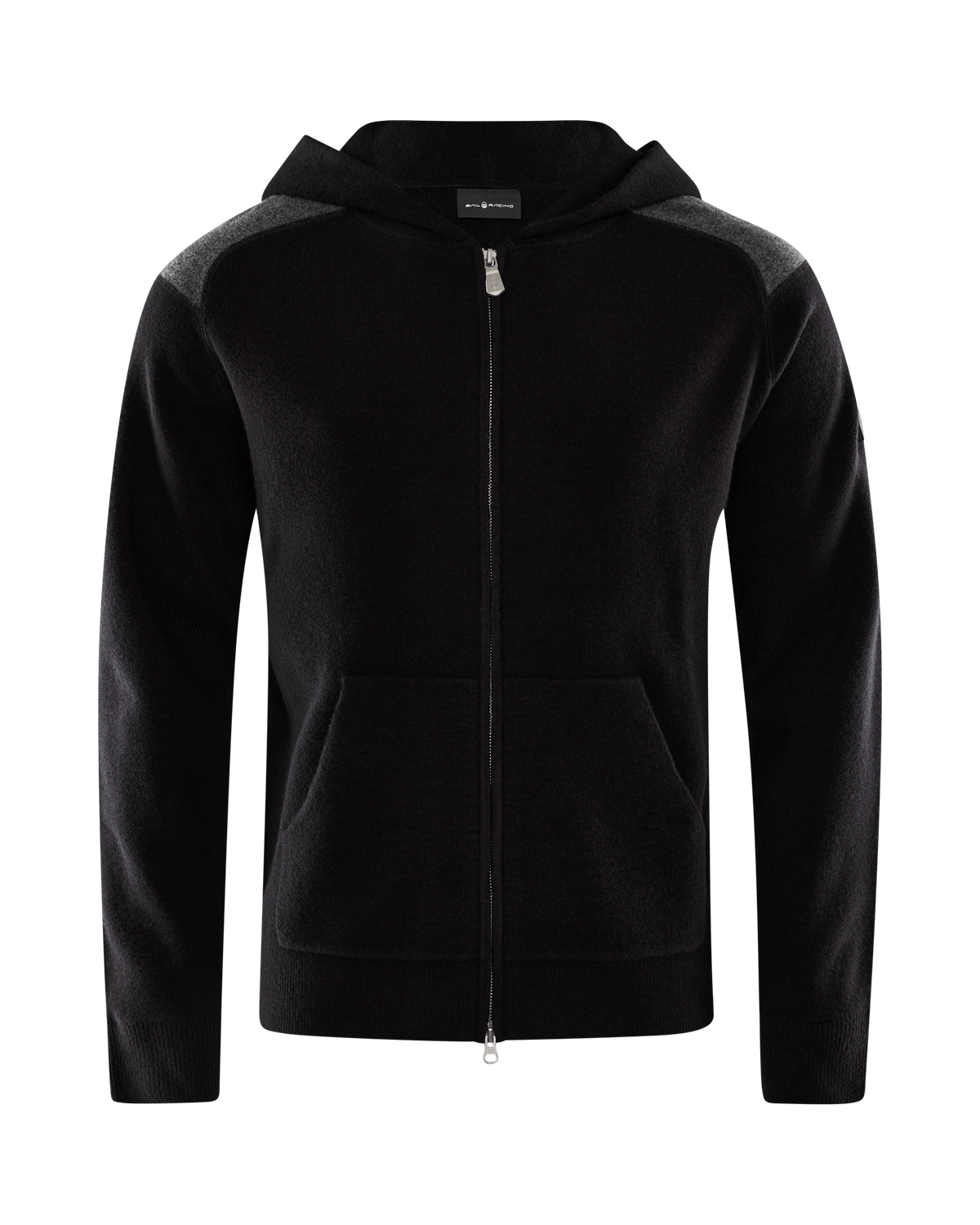 SPINE KNITTED ZIP HOOD