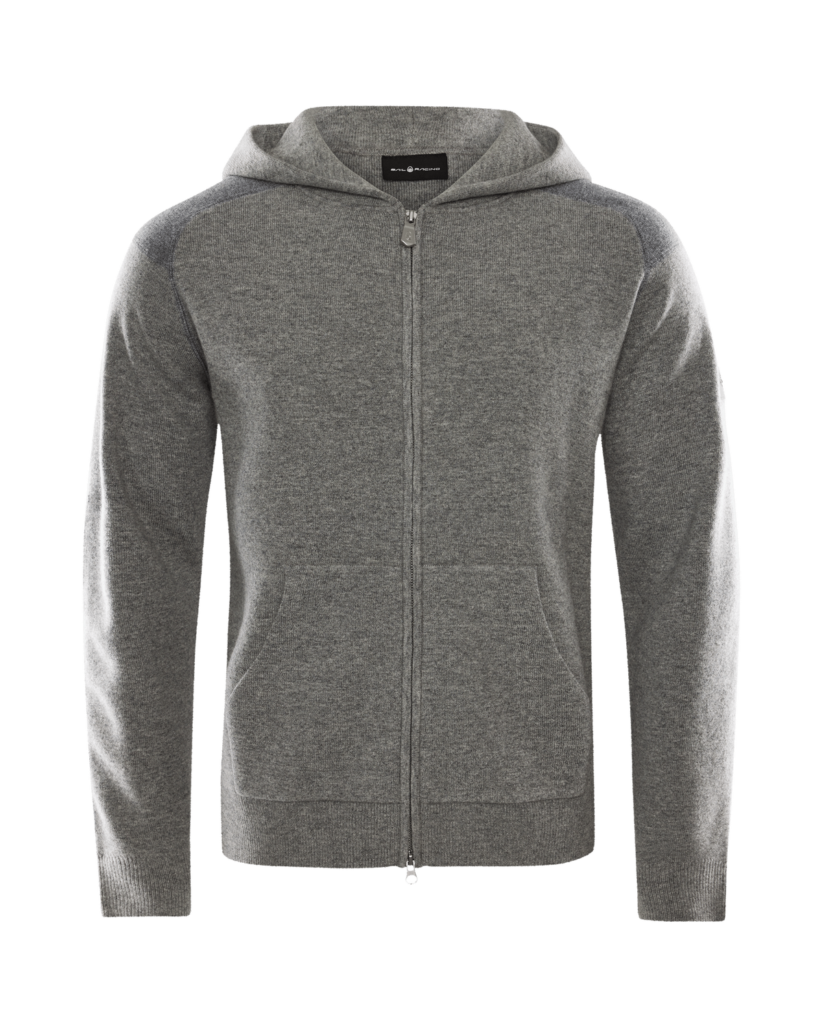 SPINE KNITTED ZIP HOOD