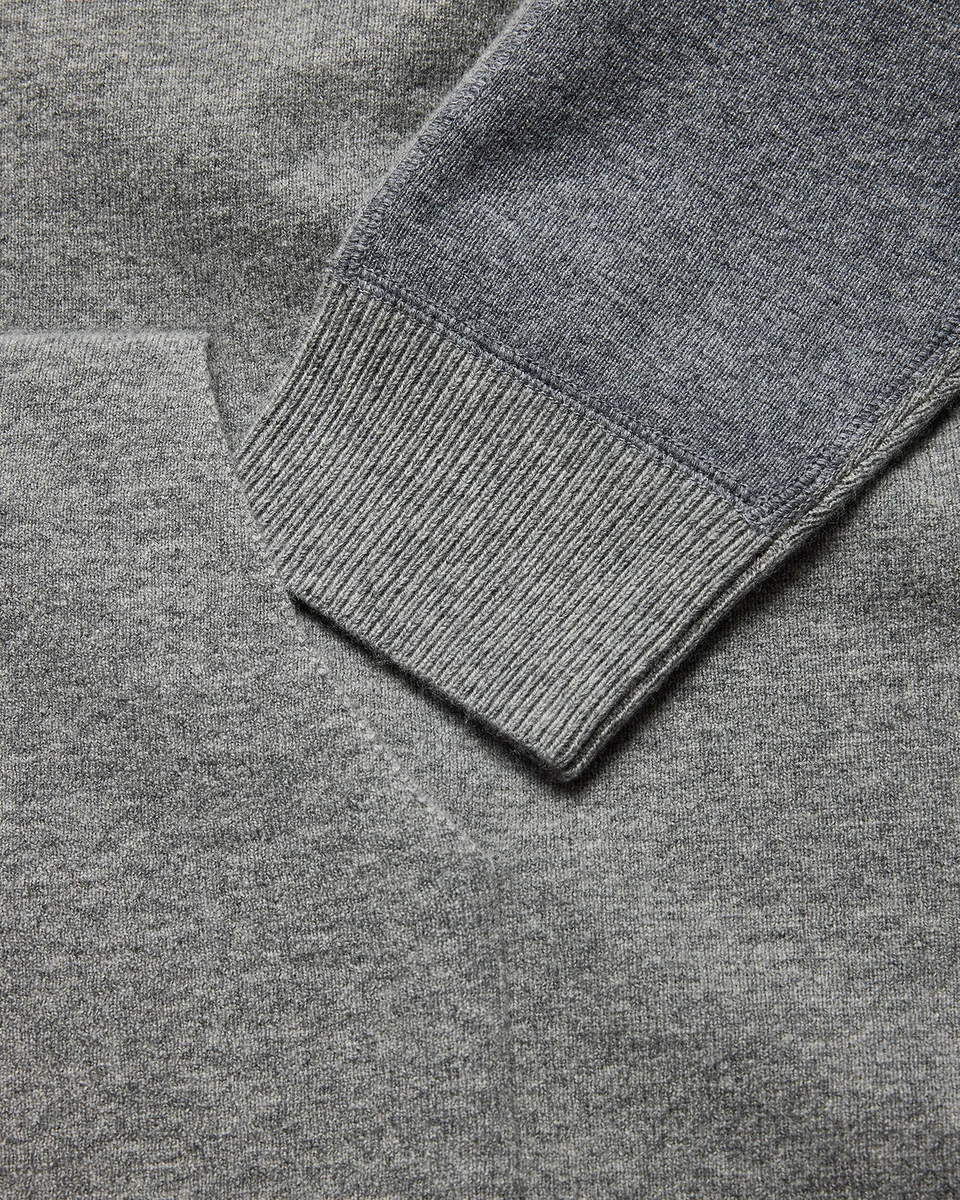 SPINE KNITTED ZIP HOOD